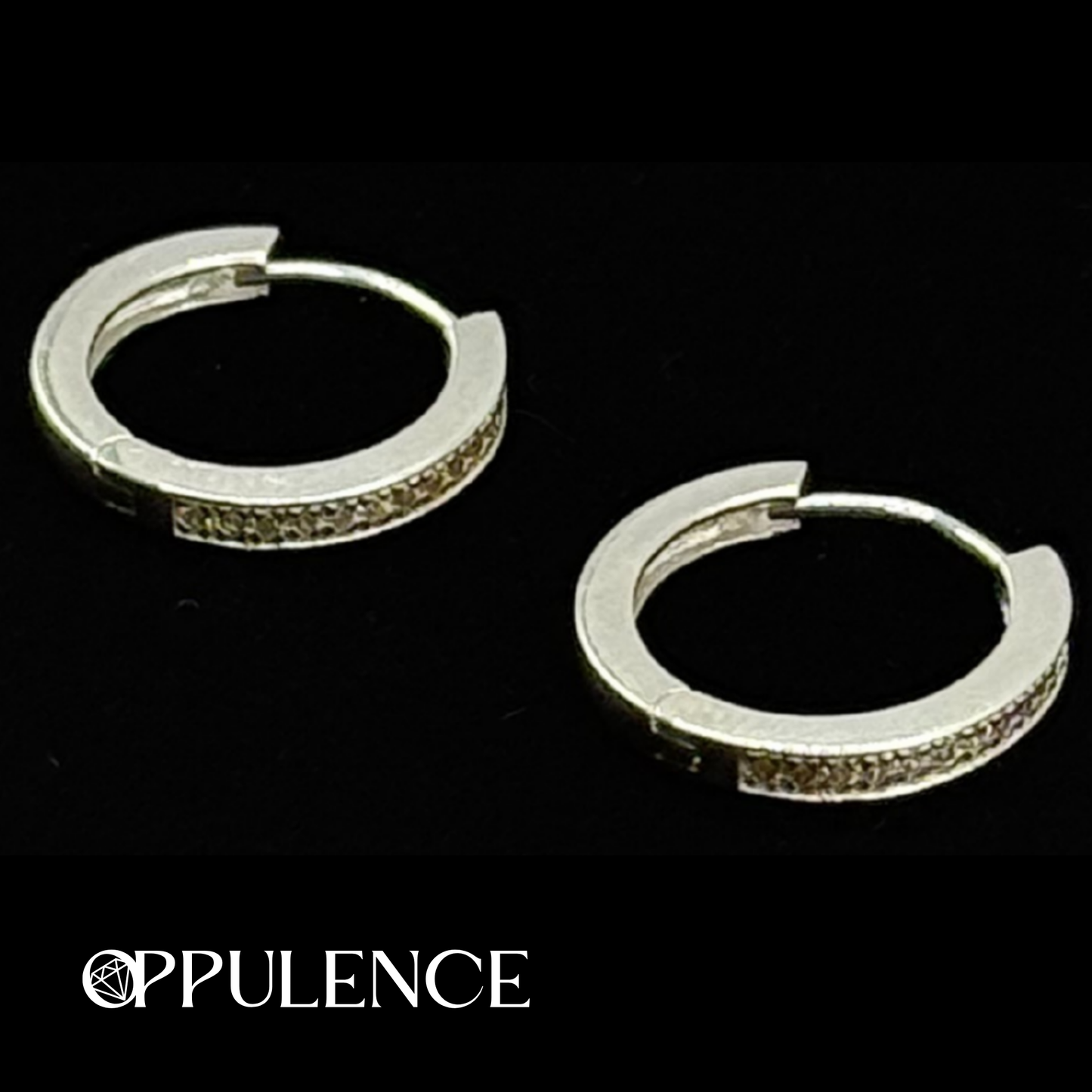 SILVER HINGED CHANNEL 20MM HOOP EARRING Oppulence