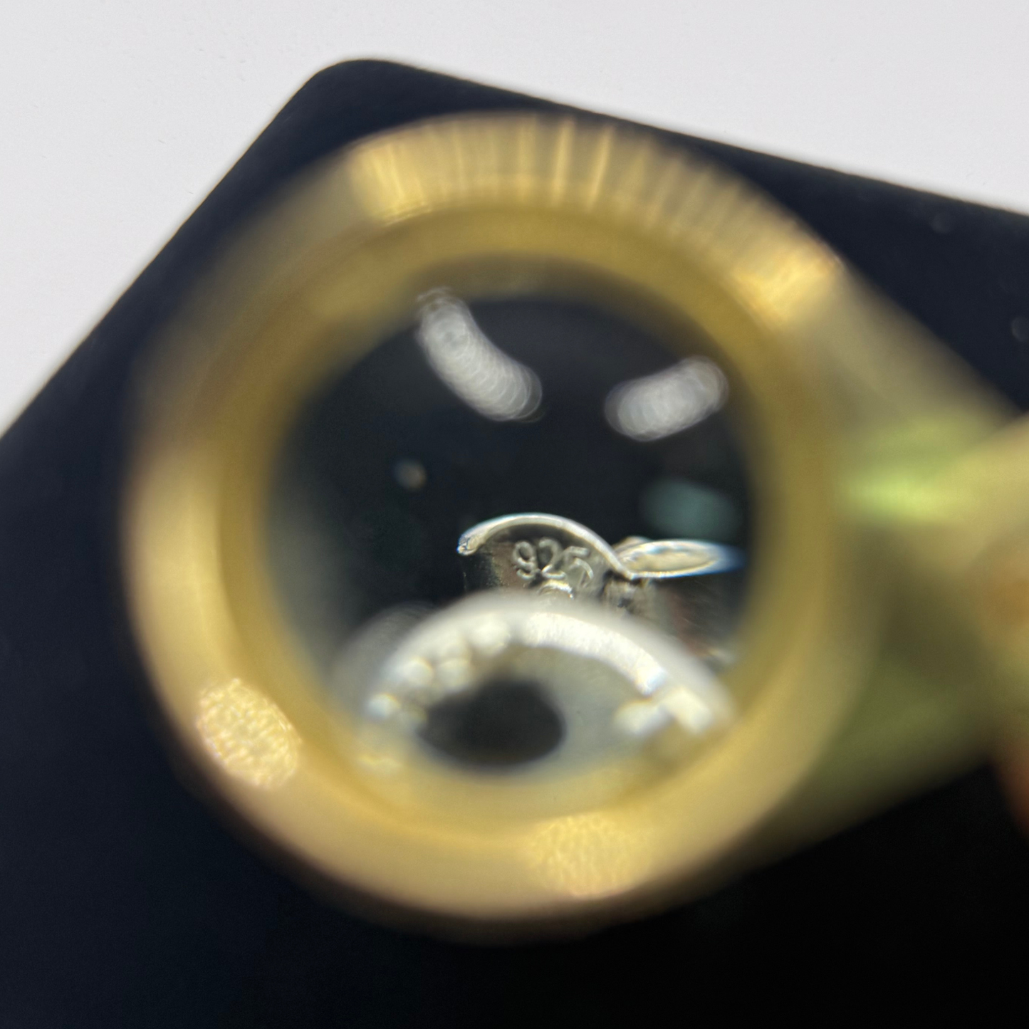 BLACK CZ DIAMOND OVAL EARRINGS Oppulence