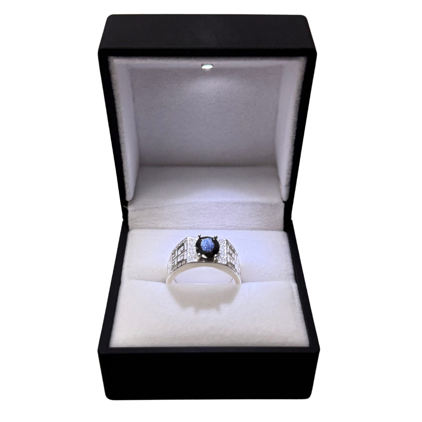 BLACK OPAL CUT CZ DIAMOND RING Oppulence