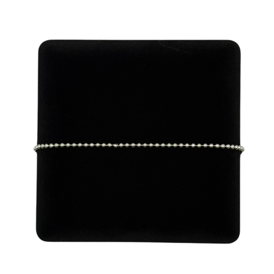 SILVER 2MM BEAD 7.5" BRACELET Oppulence