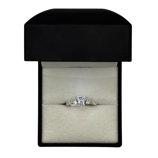 CZ Heart Cluster Ring Oppulence