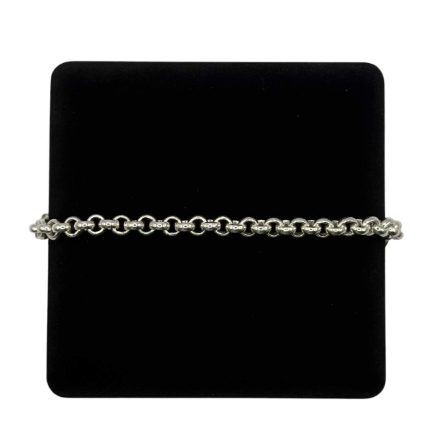 SILVER ROUND BELCHER 7.5" BRACELET Oppulence