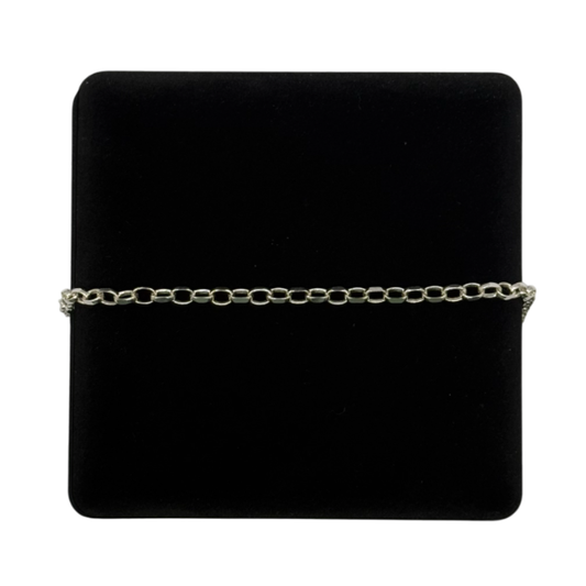 SILVER OVAL BELCHER 7" BRACELET Oppulence