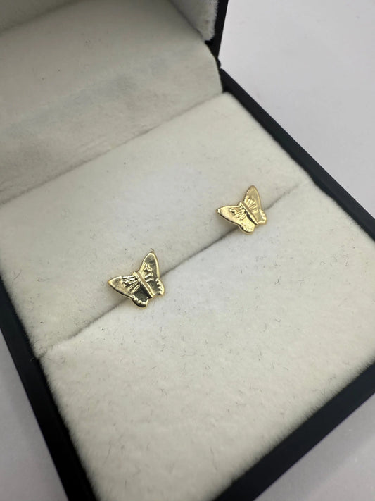 9CT BUTTERFLY EARRINGS 7MM Oppulence
