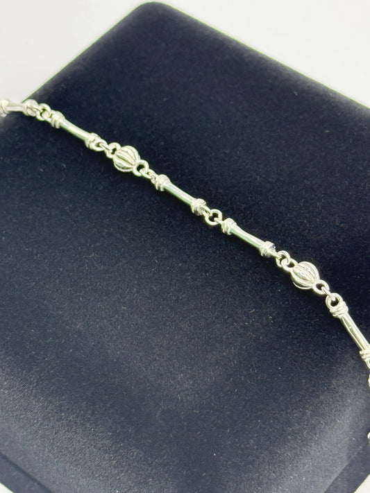 SILVER HANDMADE BALL BRACELET - Oppulence
