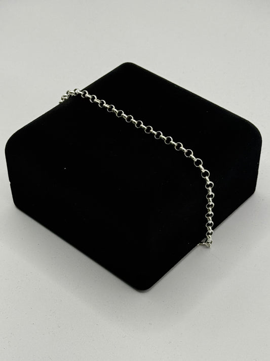 SILVER ROUND MEDIUM BELCHER BRACELET Oppulence