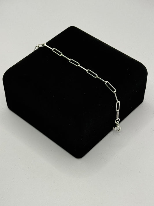 SILVER FETTER LONG LINK 7" BRACELET Oppulence