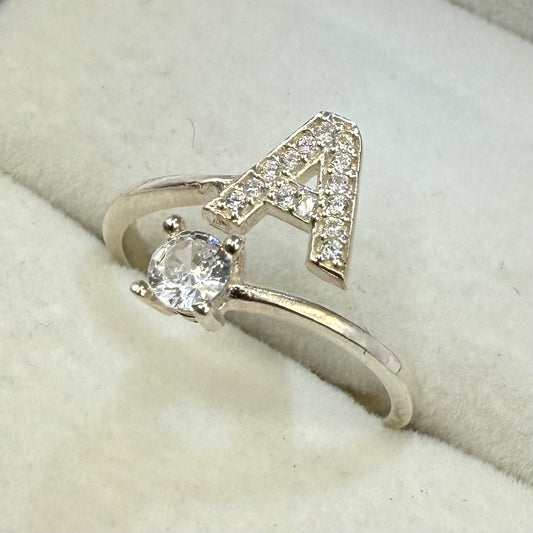 'A' CZ DIAMOND TWIST RING Oppulence