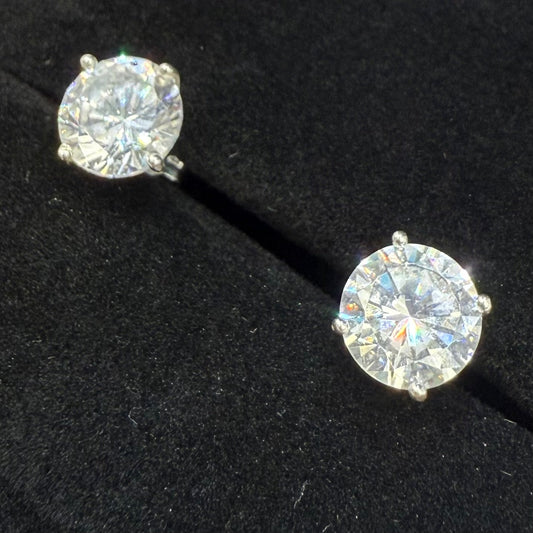 CZ DIAMOND CLAW EARRINGS Oppulence