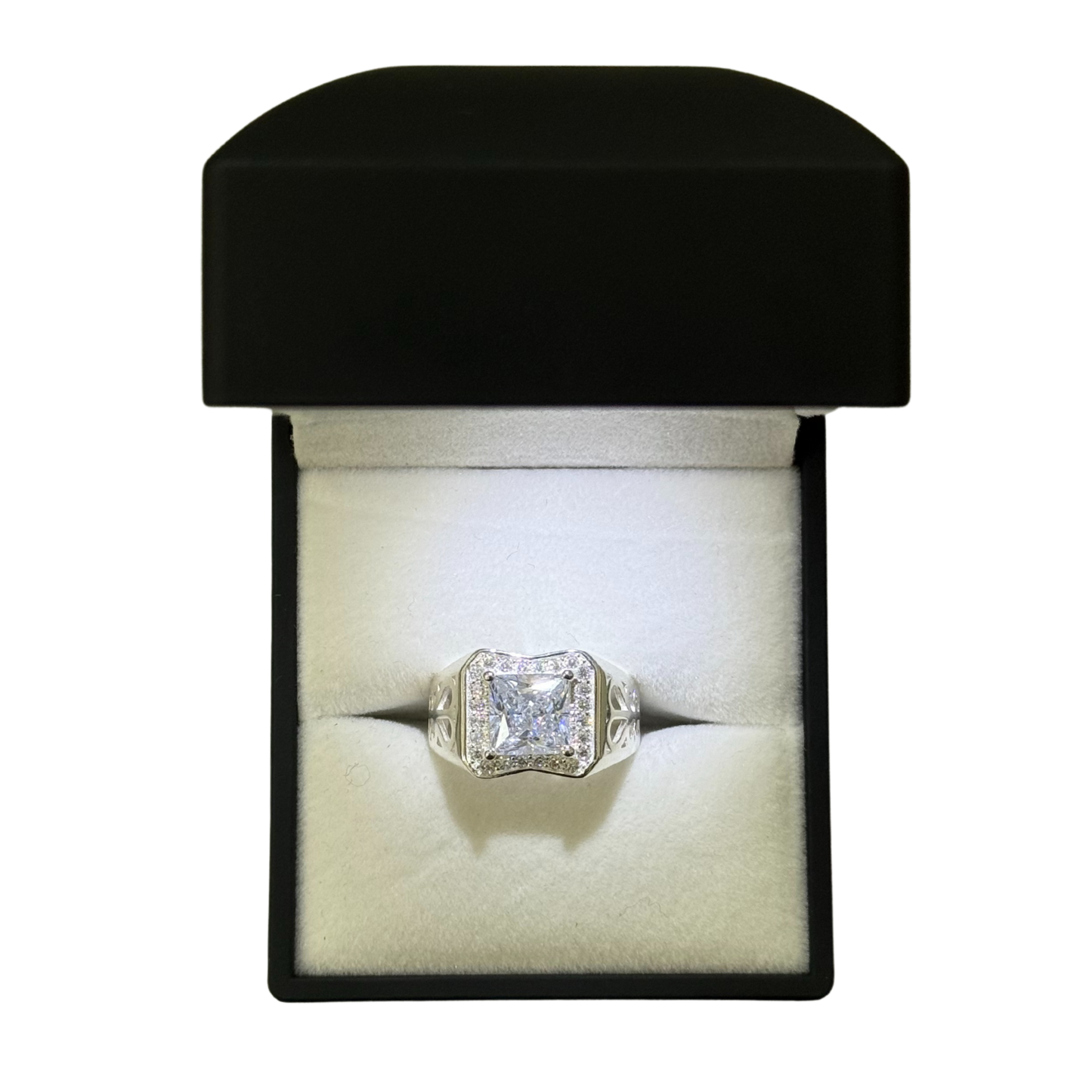 SQUARE CUT DIAMOND PRINCESS CZ RING Oppulence