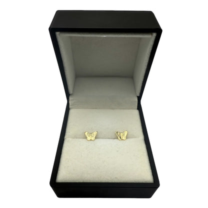 9CT BUTTERFLY EARRINGS 7MM Oppulence