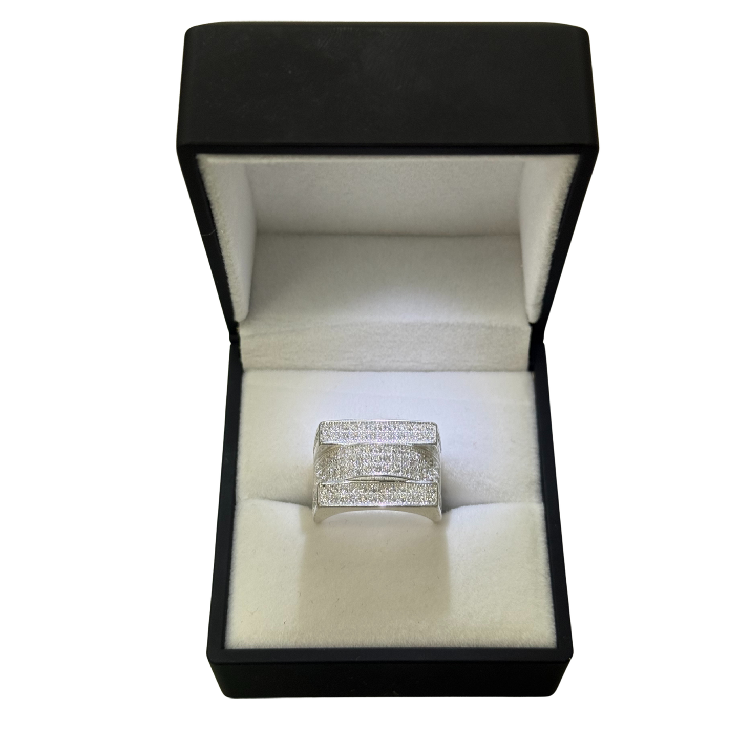 STRIPED CZ DIAMOND RING Oppulence