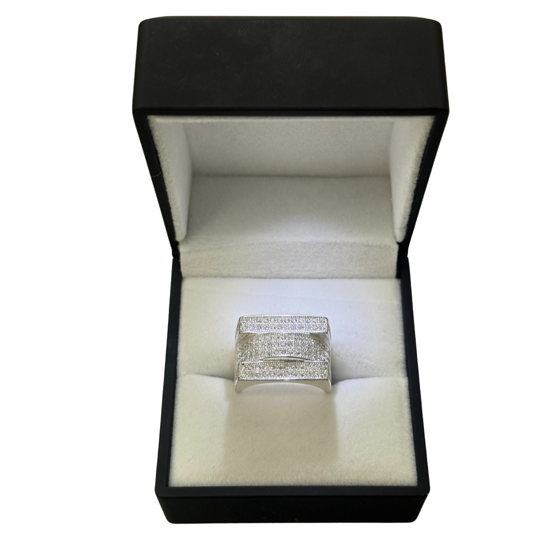 STRIPED CZ DIAMOND RING Oppulence