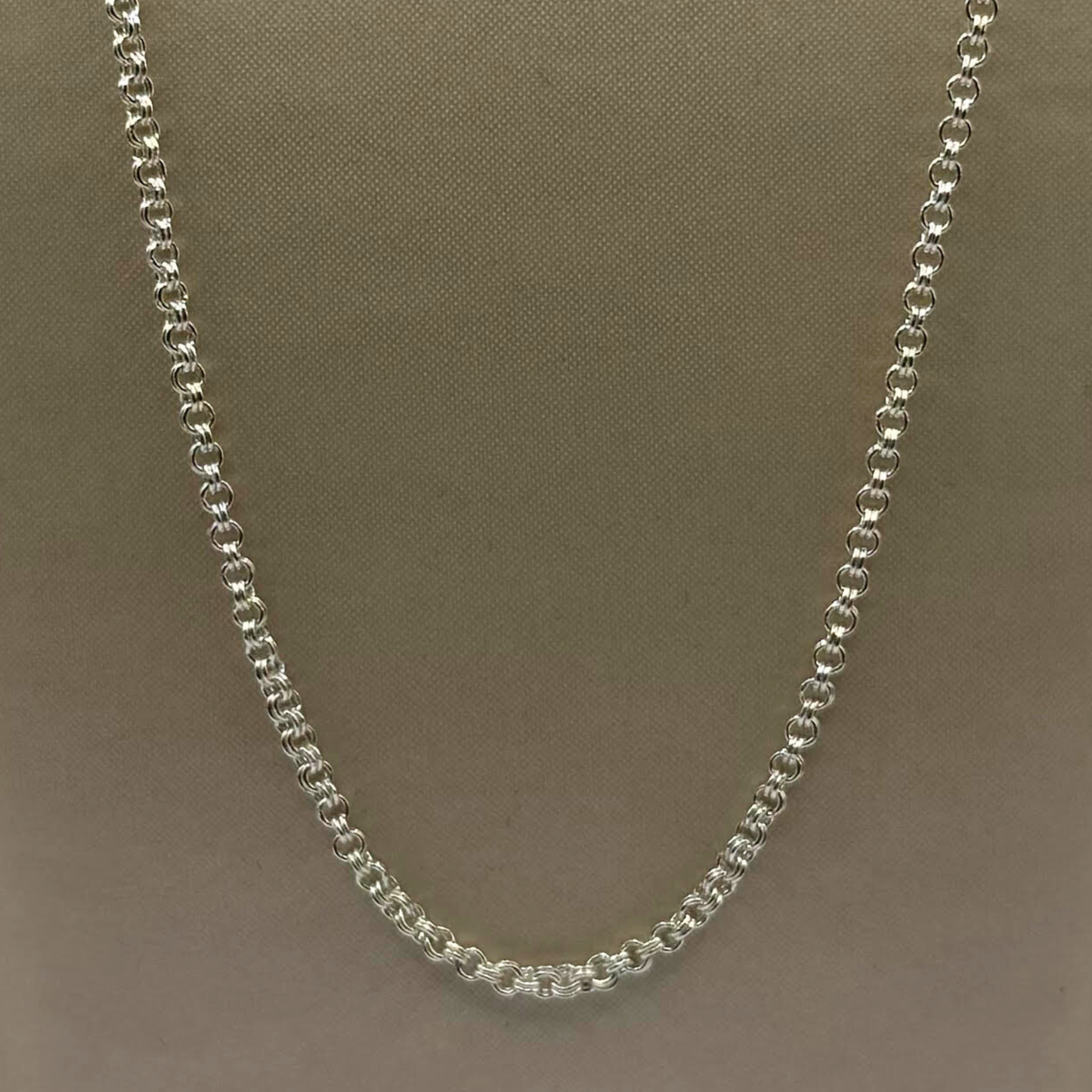 SILVER DOUBLE BELCHER NECKLACE 18" 2MM Oppulence