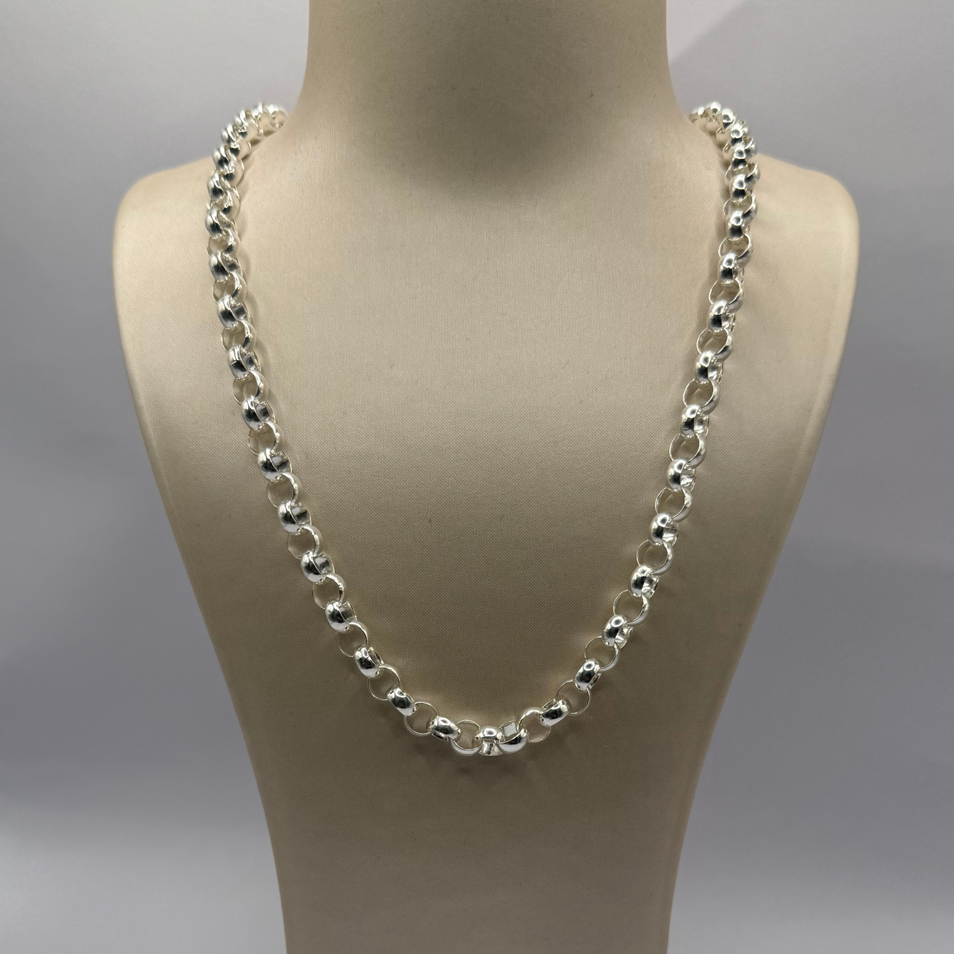 SILVER BELCHER NECKLACE 19" 6MM Oppulence