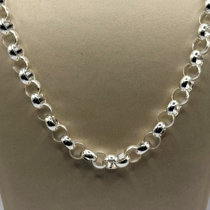 SILVER BELCHER NECKLACE 19" 6MM Oppulence