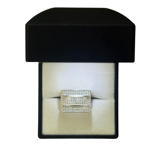 STRIPED CZ DIAMOND RING Oppulence