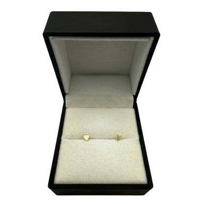 9CT 5MM HEART EARRINGS Oppulence