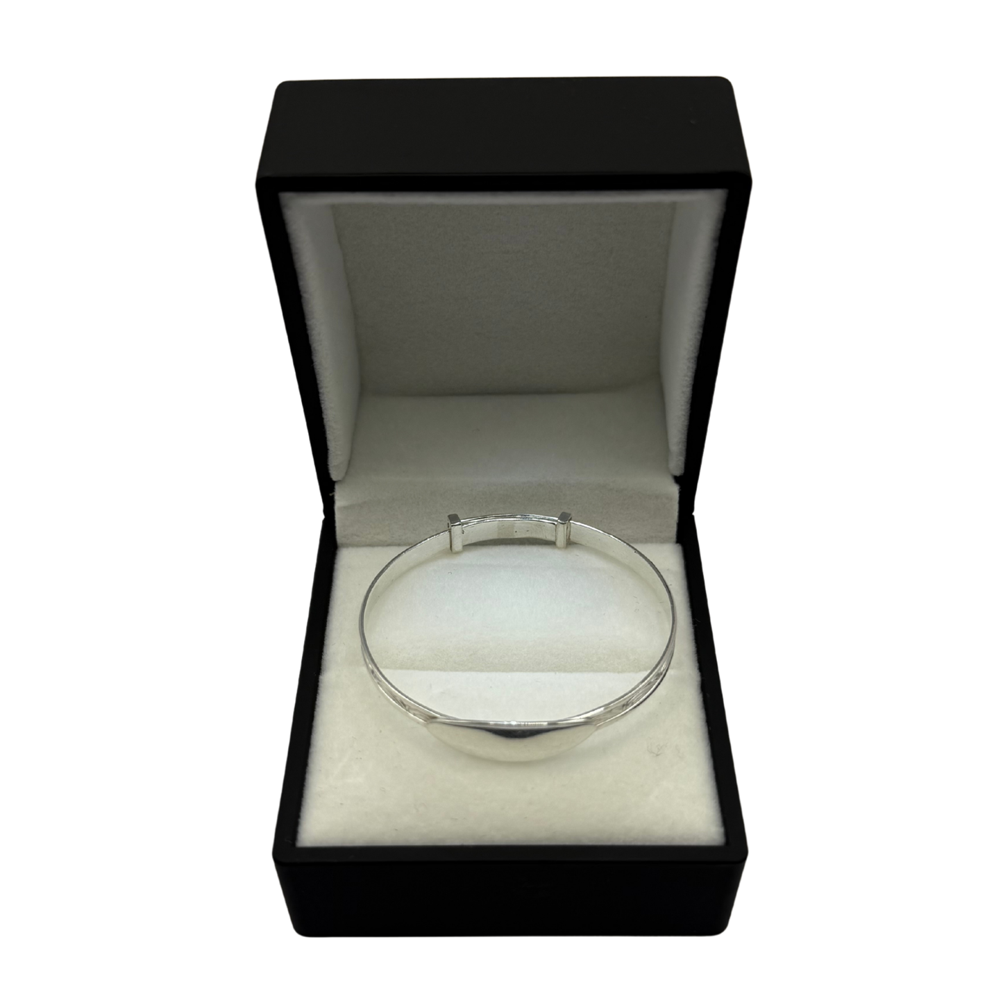 SILVER PAT OVAL BABY BANGLE Oppulence