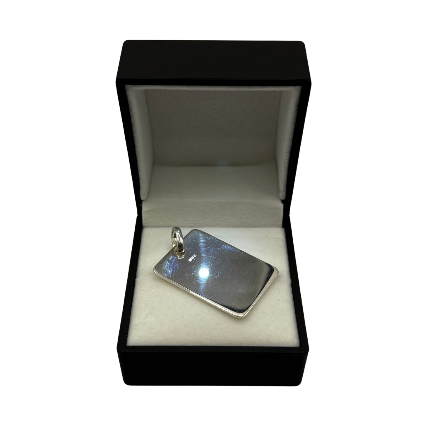 SILVER DOG TAG 35MM X 25MM PENDANT Oppulence