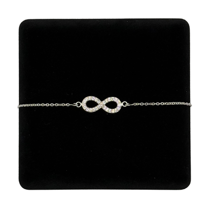 SINGLE INFINITY LOOP CZ DIAMOND BRACELET Oppulence