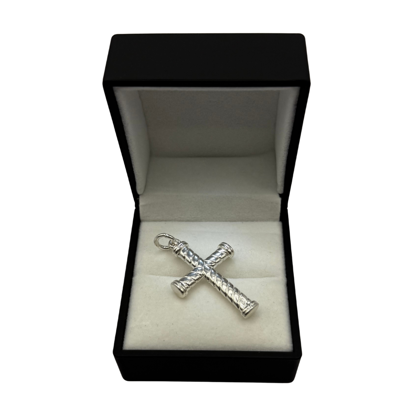 SILVER CROSS SPIRAL PENDANT Oppulence