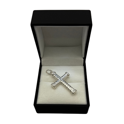 SILVER CROSS SPIRAL PENDANT Oppulence