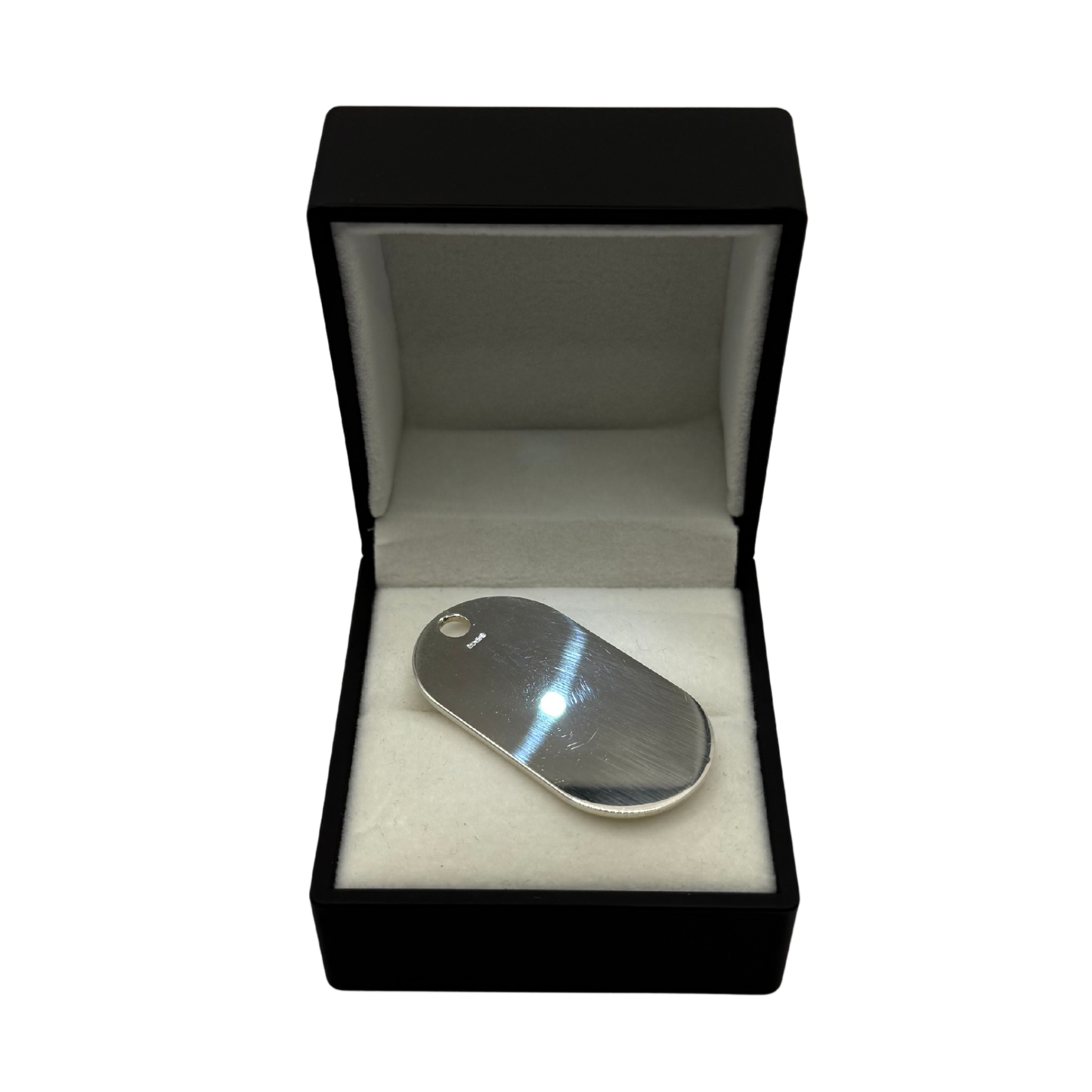 SILVER DOG TAG 45MM X 24MM HEAVY PENDANT Oppulence