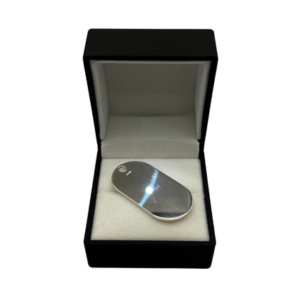 SILVER DOG TAG 45MM X 24MM HEAVY PENDANT Oppulence