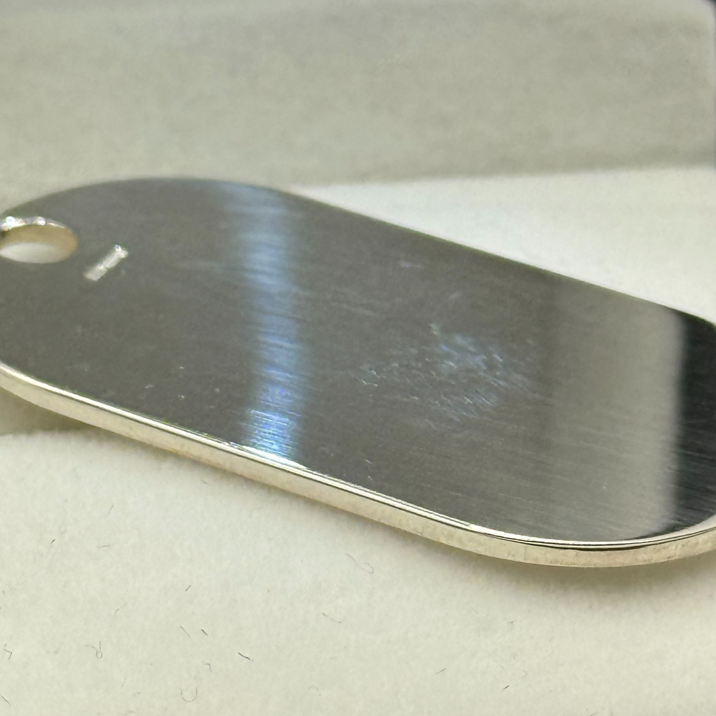 SILVER DOG TAG 45MM X 24MM HEAVY PENDANT Oppulence