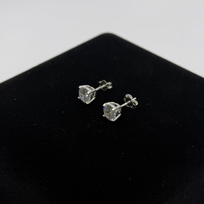 CZ DIAMOND CLAW EARRINGS Oppulence