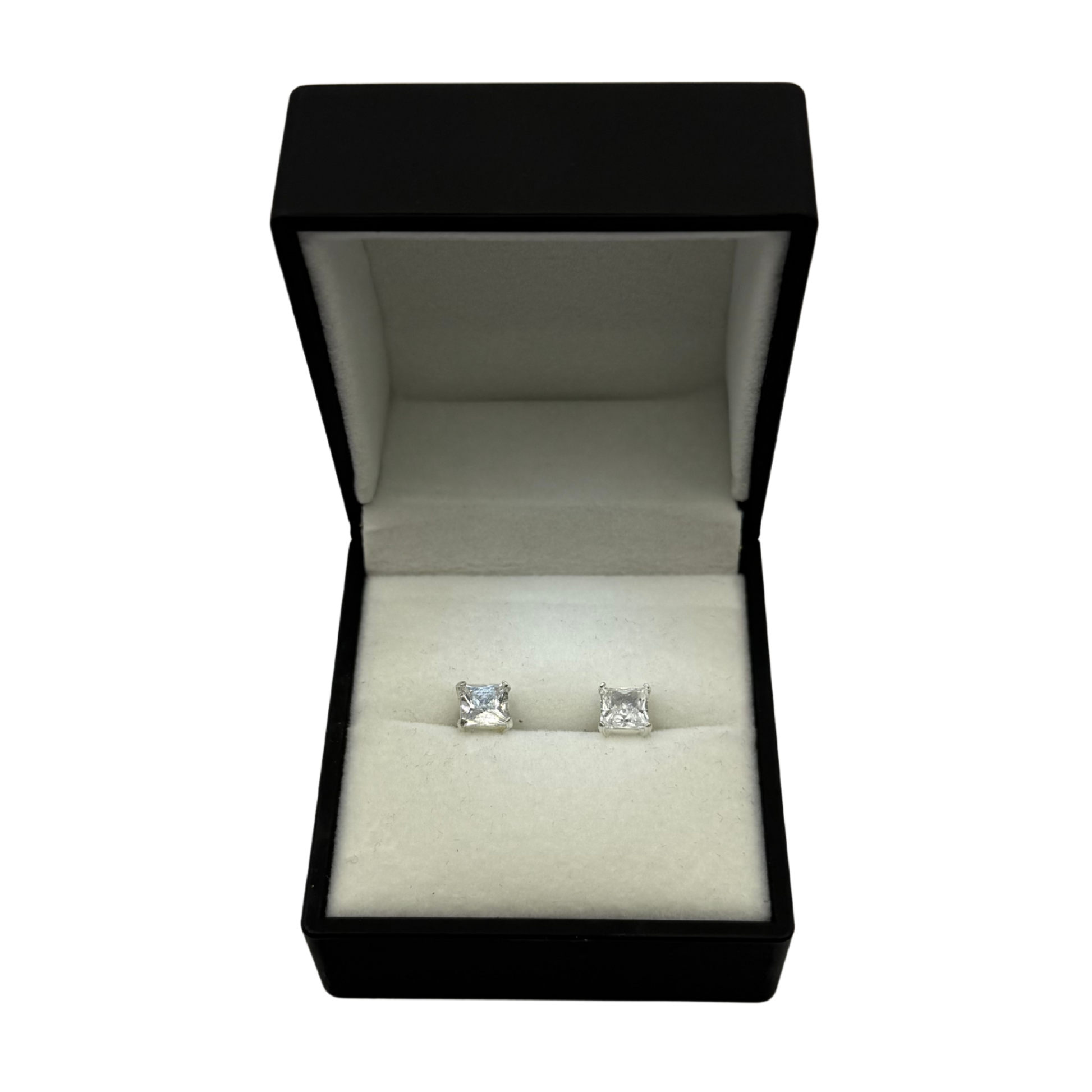 CZ SQUARE DIAMOND EARRINGS Oppulence