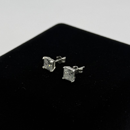 CZ SQUARE DIAMOND EARRINGS Oppulence