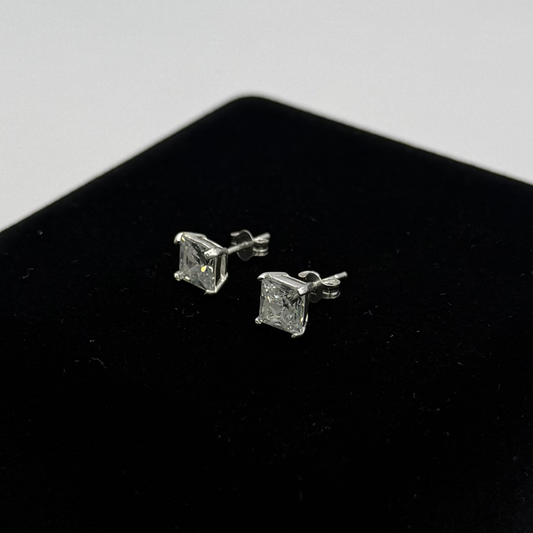 CZ SQUARE DIAMOND EARRINGS Oppulence
