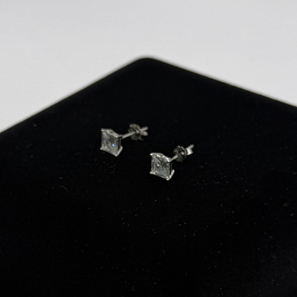 CZ SQUARE DIAMOND EARRINGS Oppulence