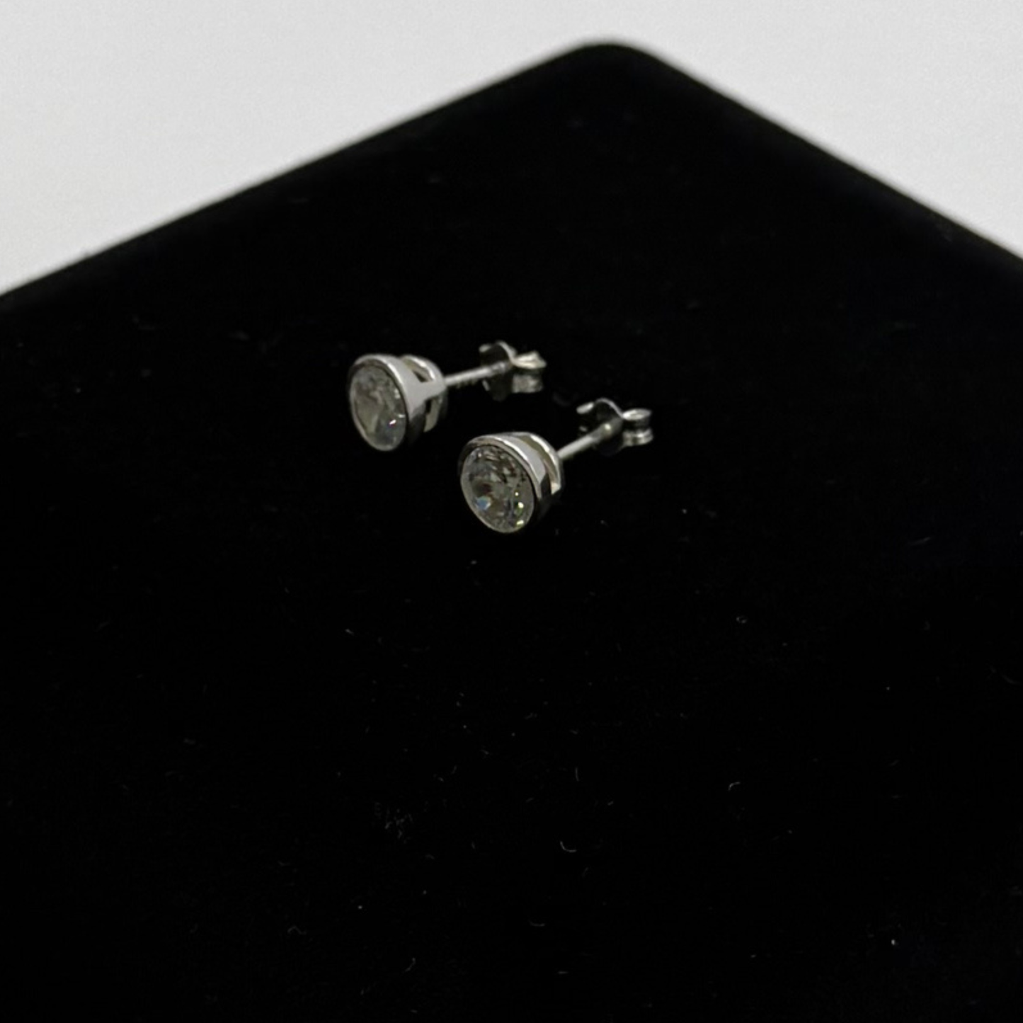 CZ DIAMOND ROUND EARRINGS Oppulence