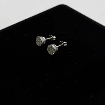 CZ DIAMOND ROUND EARRINGS Oppulence