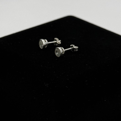 CZ DIAMOND ROUND EARRINGS Oppulence