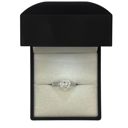 CRYSTAL HEART CZ DIAMOND RING Oppulence