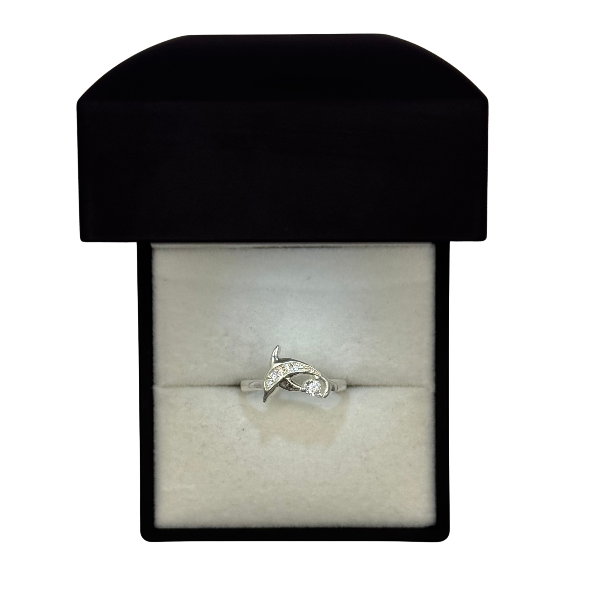 DOLPHIN CZ DIAMOND RING Oppulence