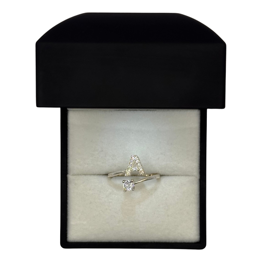 'A' CZ DIAMOND TWIST RING Oppulence