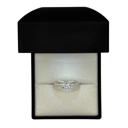 SPLIT BAND CZ DIAMOND RING Oppulence