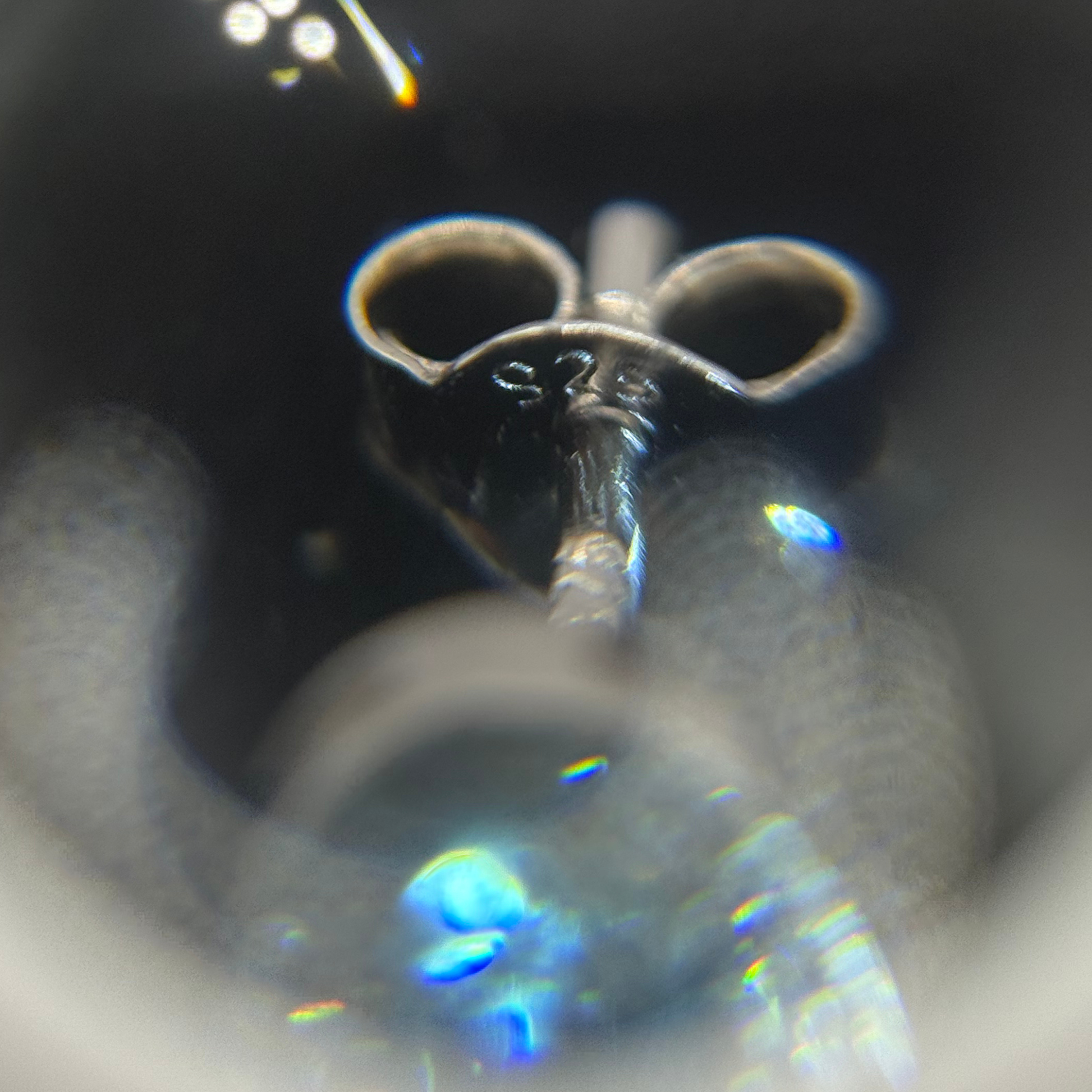 TIFFFANY BLUE CZ DIAMOND CIRCLE EARRINGS Oppulence