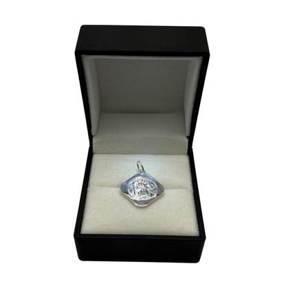 SILVER SQUARE REVERSIBLE PENDANT Oppulence