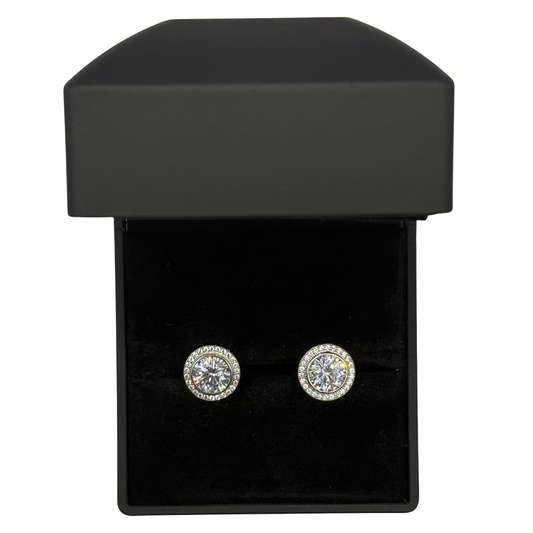 1.5 CT CZ DIAMOND CIRCLE EARRINGS Oppulence