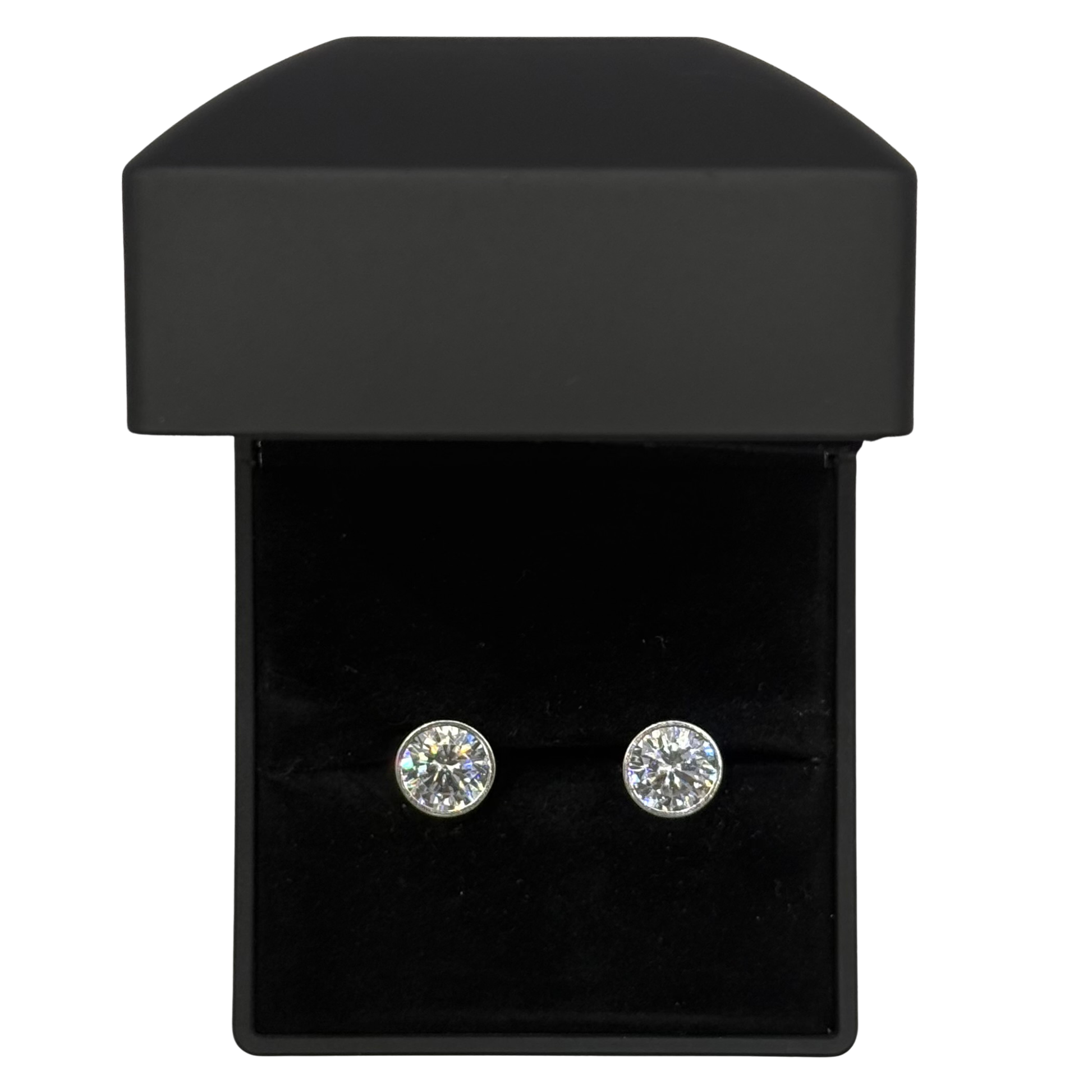 CZ DIAMOND ROUND EARRINGS Oppulence