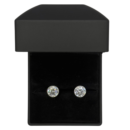 CZ DIAMOND ROUND EARRINGS Oppulence