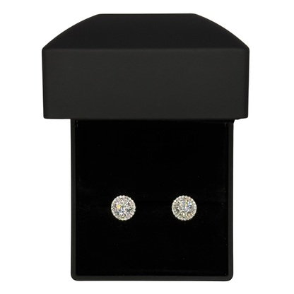 CZ DIAMOND CIRCLE CLAW EARRINGS Oppulence