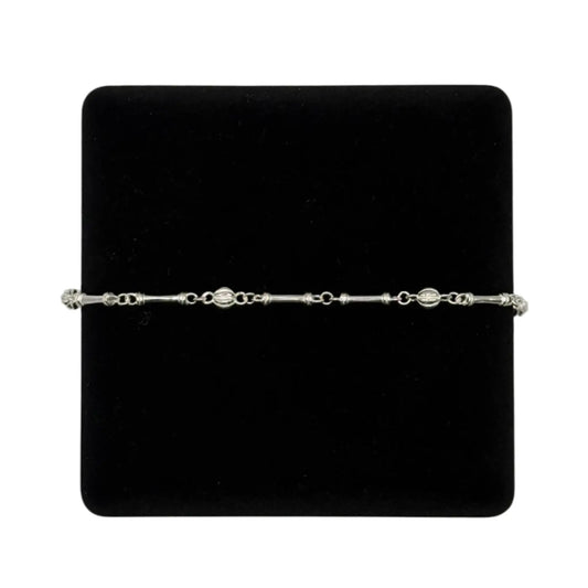 SILVER HANDMADE BALL BRACELET - Oppulence