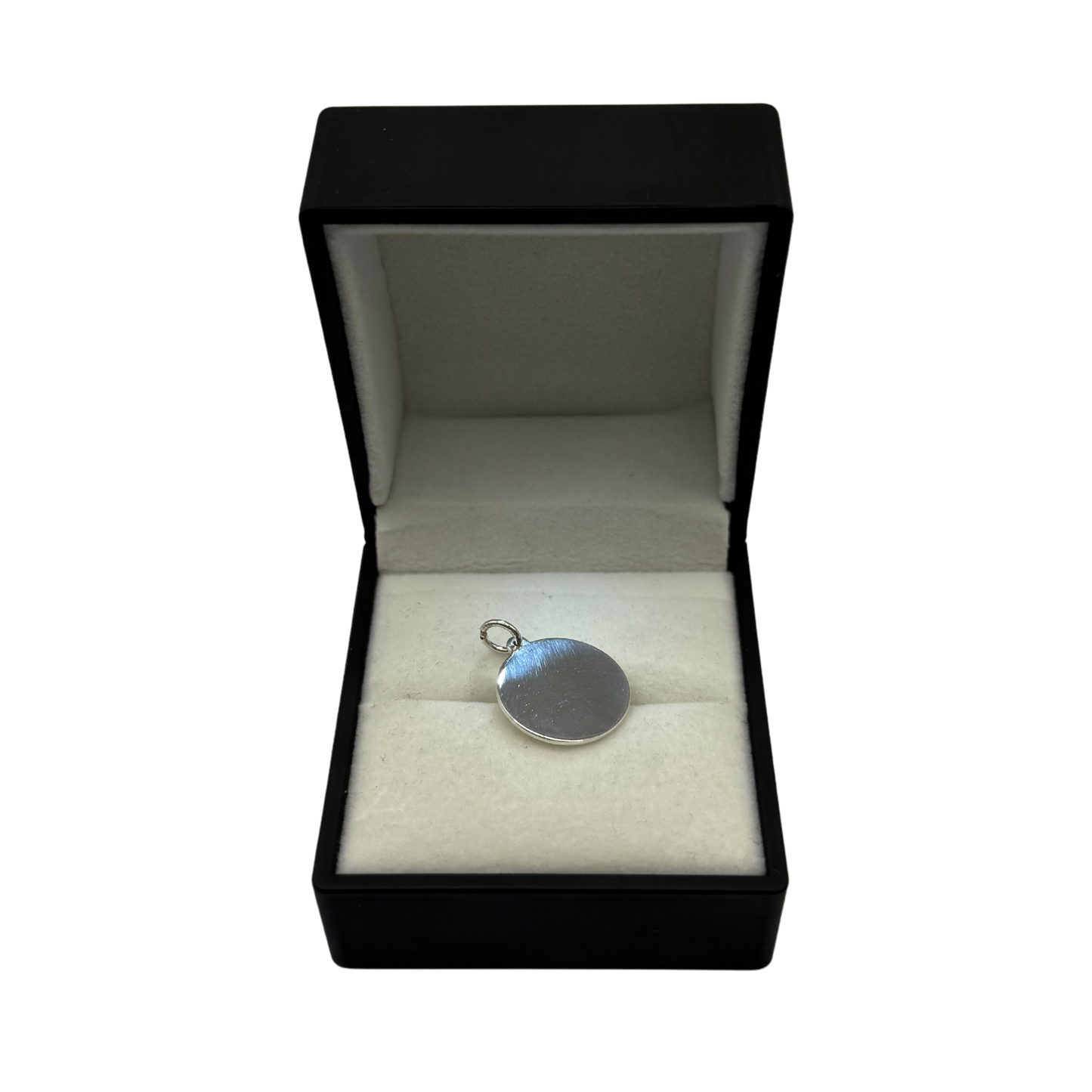 SILVER 18MM DISK PENDANT Oppulence